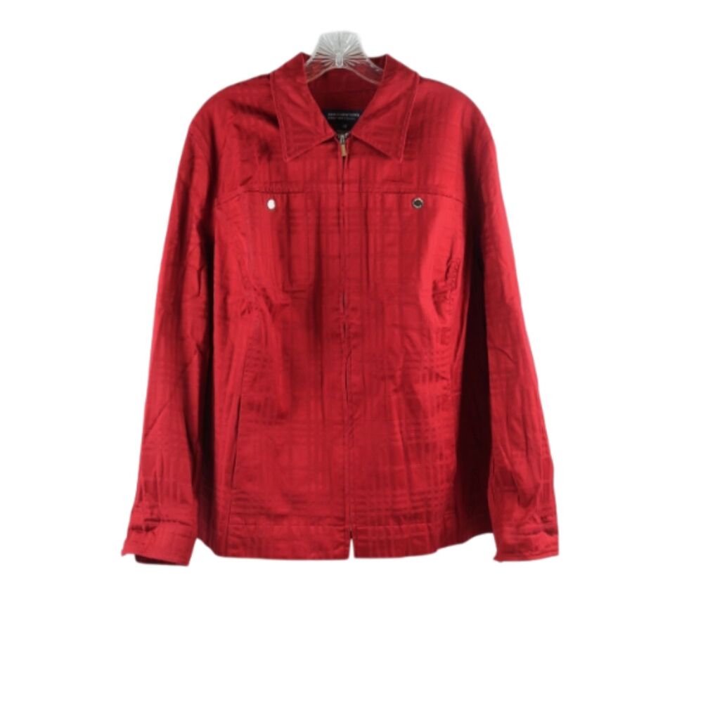 Jones New York Red Women's Blazer Jacket Front Full Zip Closure 2X 053